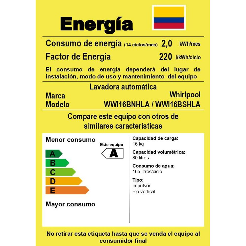 Lavadora Whirlpool Carga Superior automática 16 Kg Negro - WWI16BNHLA ...